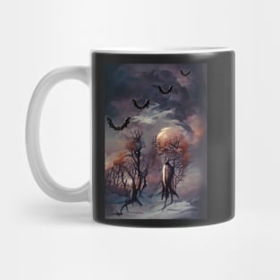 HALLOWEEN BATS ON COLD NIGHT Mug